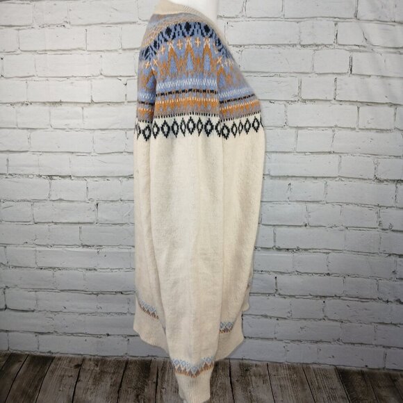 VINTAGE GEOMETRIC PATTERN PULLOVER CREW NECK SWEATER WOMENS LARGE - Picture 8 of 8